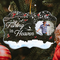 Fishing In Heaven - Ver 2 - Personalized Acrylic Photo Ornament