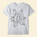Fist Bump With Kids Father's Day For Dad, Grandpa Up To 15 - Personalized Shirt