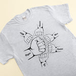 Fist Bump With Kids Father's Day For Dad, Grandpa Up To 15 - Personalized Shirt