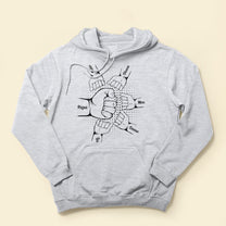 Fist Bump With Kids Father's Day For Dad, Grandpa Up To 15 - Personalized Shirt