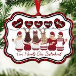 Five Hearts One Sisterhood - Personalized Aluminum Ornament