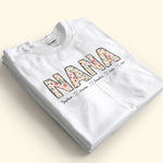 Floral Nana Custom Kids' Names - Personalized Shirt