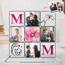 Flower And Mom - Personalized Acrylic Photo Plaque