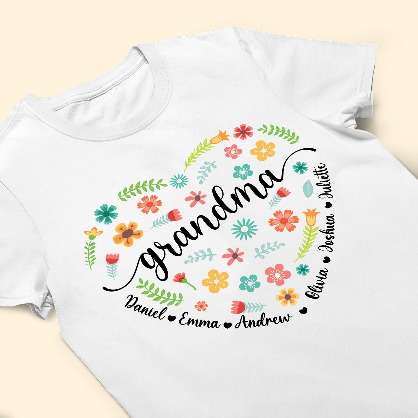 Flower Grandma - Personalized Shirt