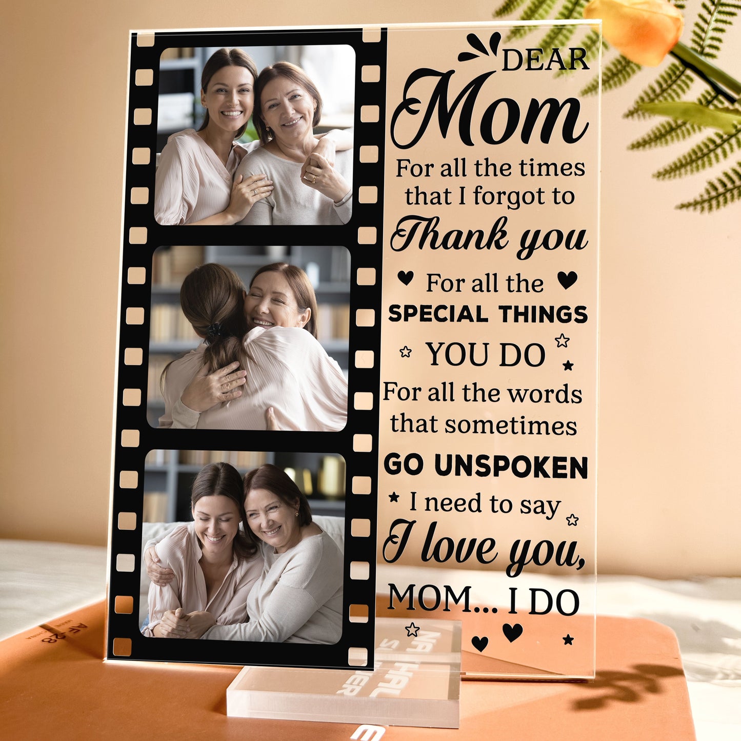 For All The Times That I Forgot To Thank You - Personalized Acrylic Photo Plaque