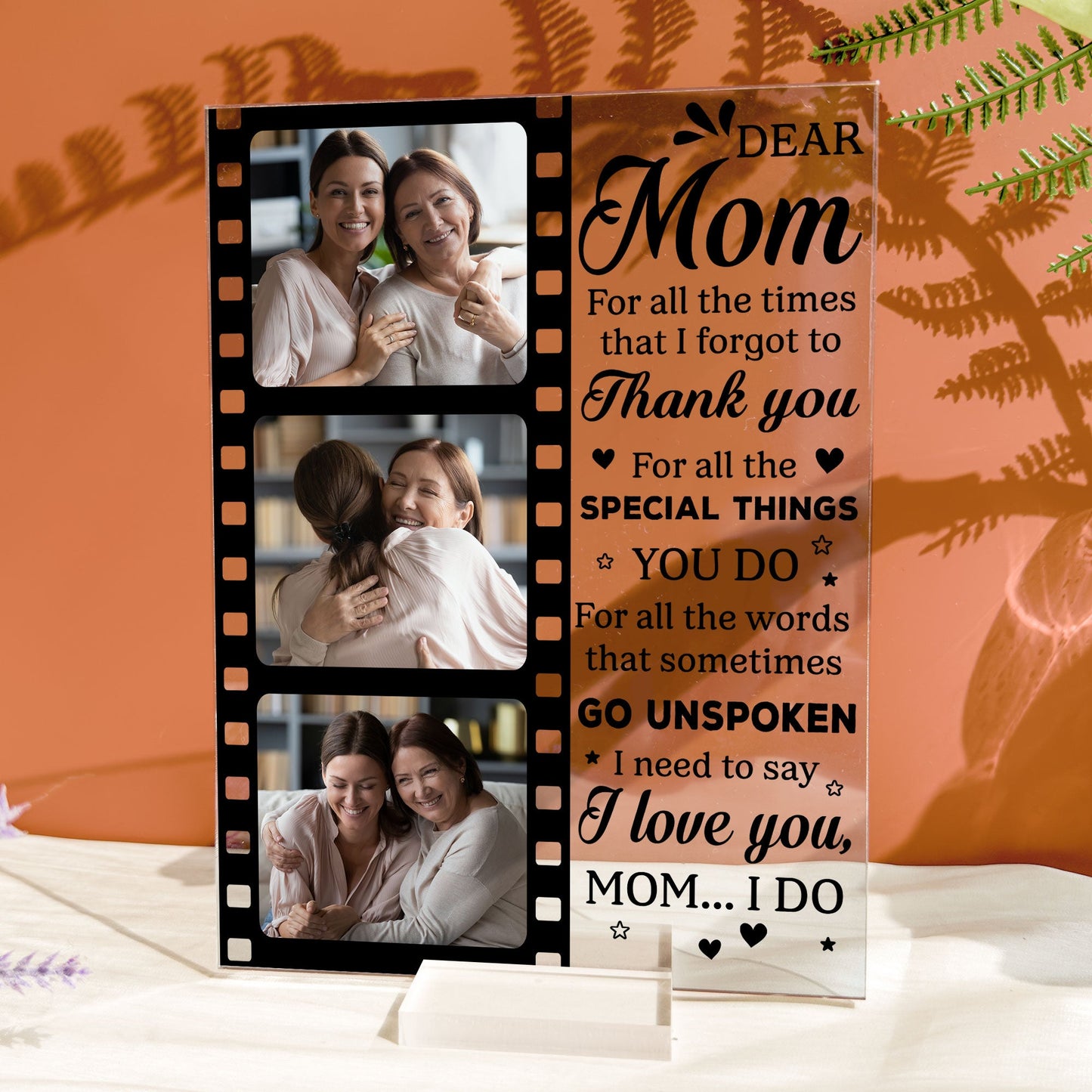 For All The Times That I Forgot To Thank You - Personalized Acrylic Photo Plaque