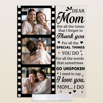 For All The Times That I Forgot To Thank You - Personalized Acrylic Photo Plaque