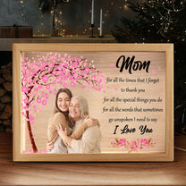 For All The Times That We Forget To Thank You - Personalized Photo Frame Light Box