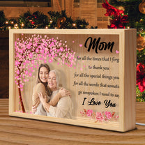 For All The Times That We Forget To Thank You - Personalized Photo Frame Light Box