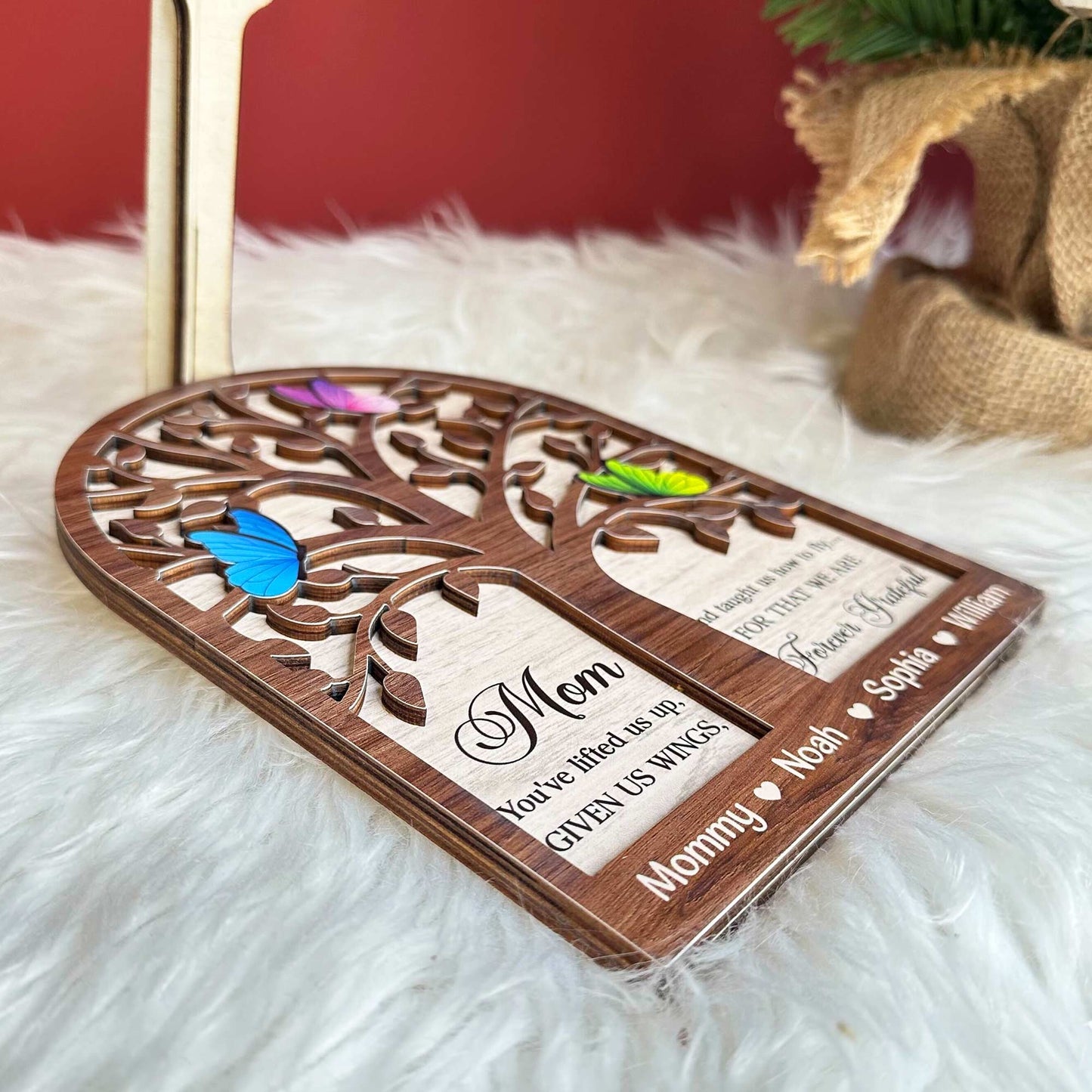 Forever Grateful - Personalized Wooden Plaque