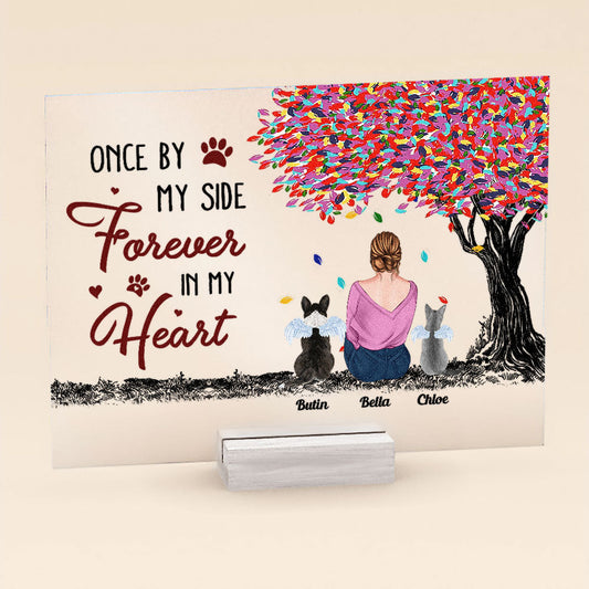 Forever In My Heart - Personalized Acrylic Plaque - Memorial, Ceremony Gift For Pet Loss Owner, Dog & Cat Lover