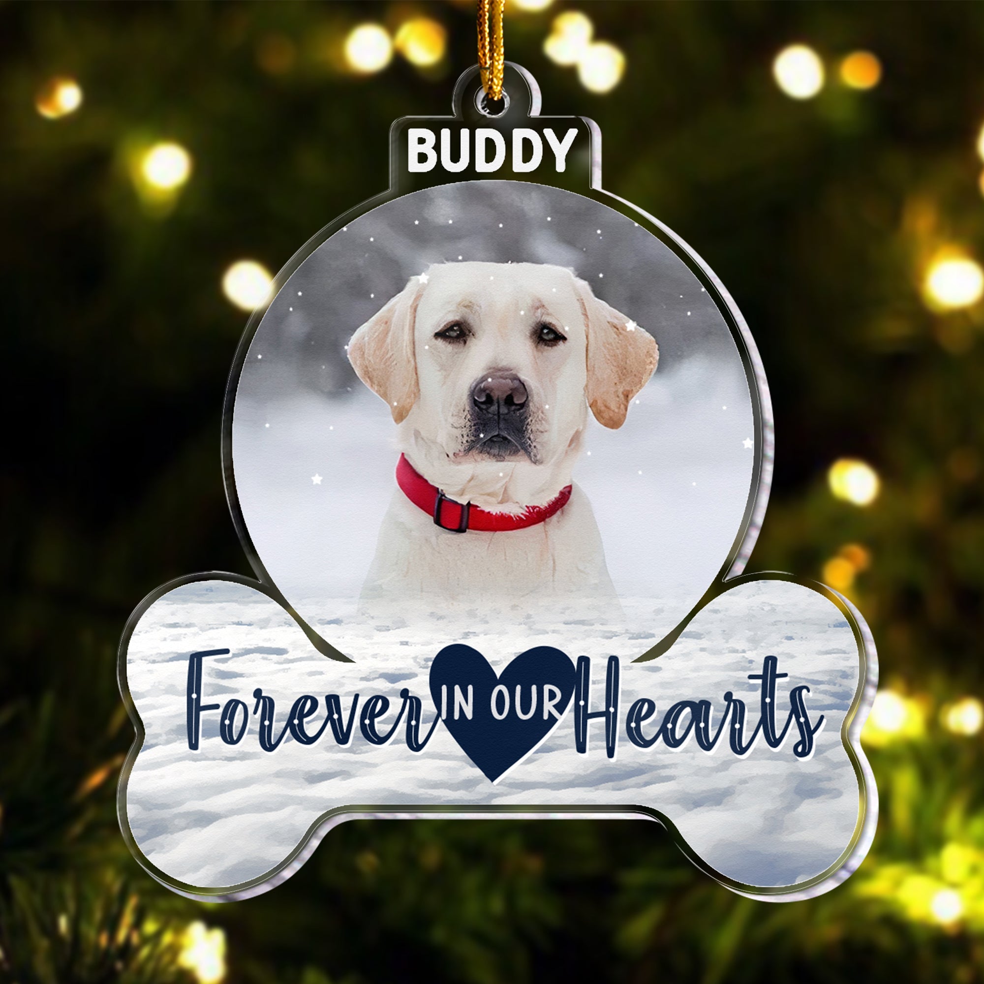 Forever In My Heart - Personalized Pet Memorial Photo Ornament