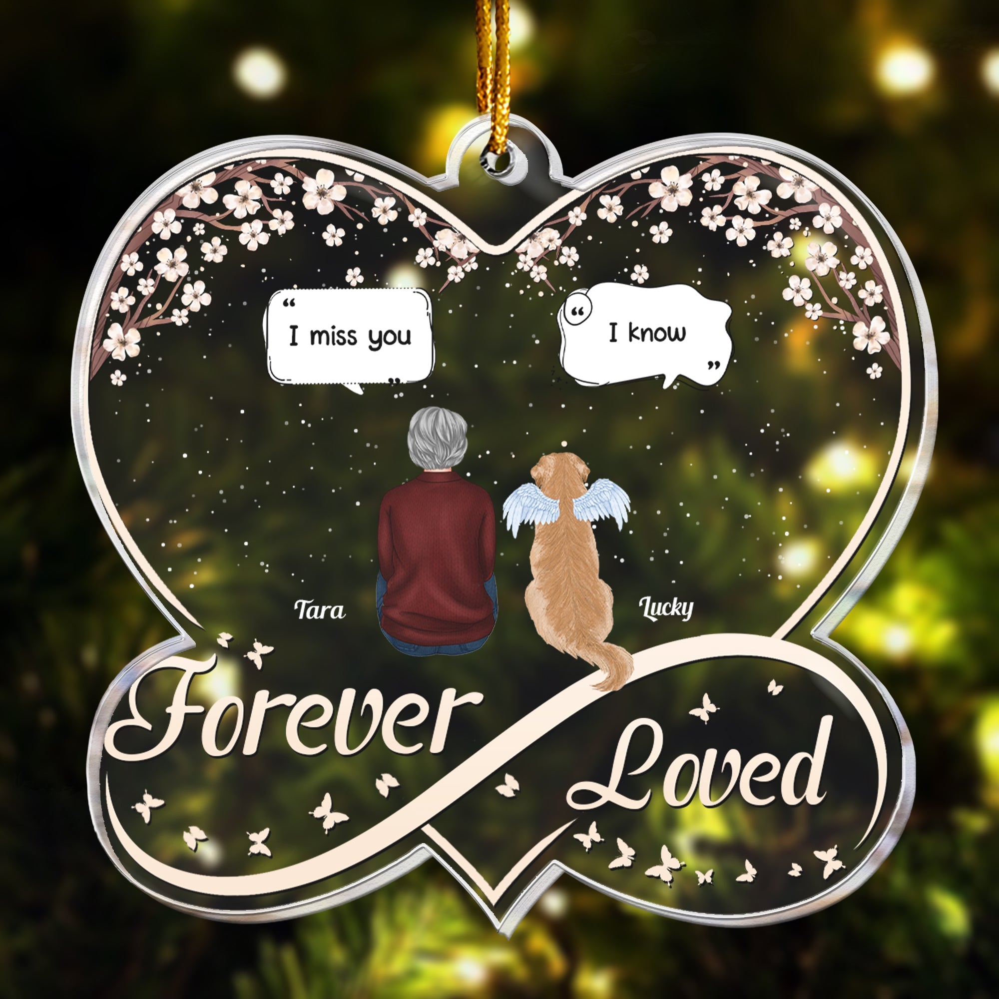 Forever Loved Memorial Pet - Personalized Acrylic Ornament