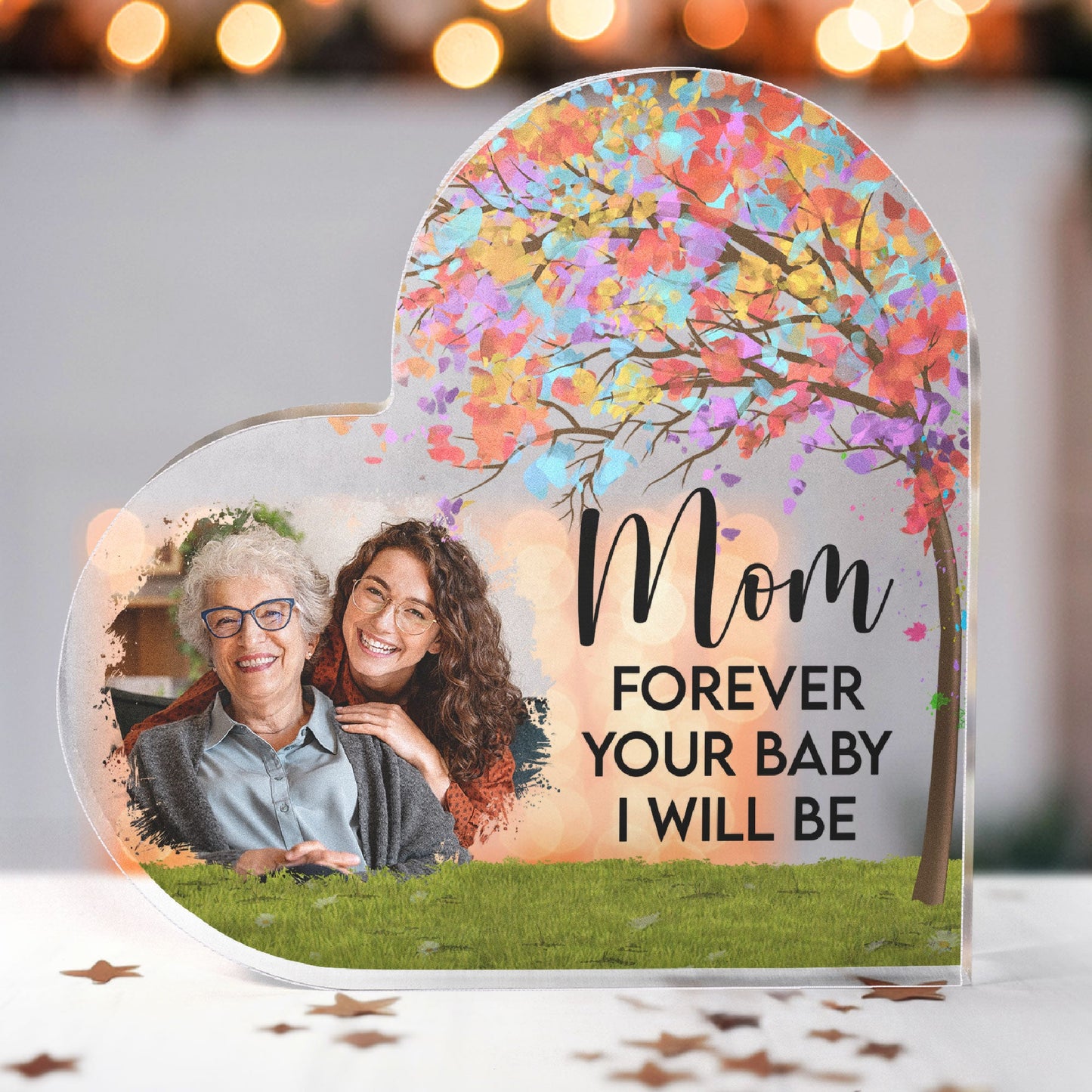  Forever Your Baby, Mom - Personalized Acrylic Photo Plaque