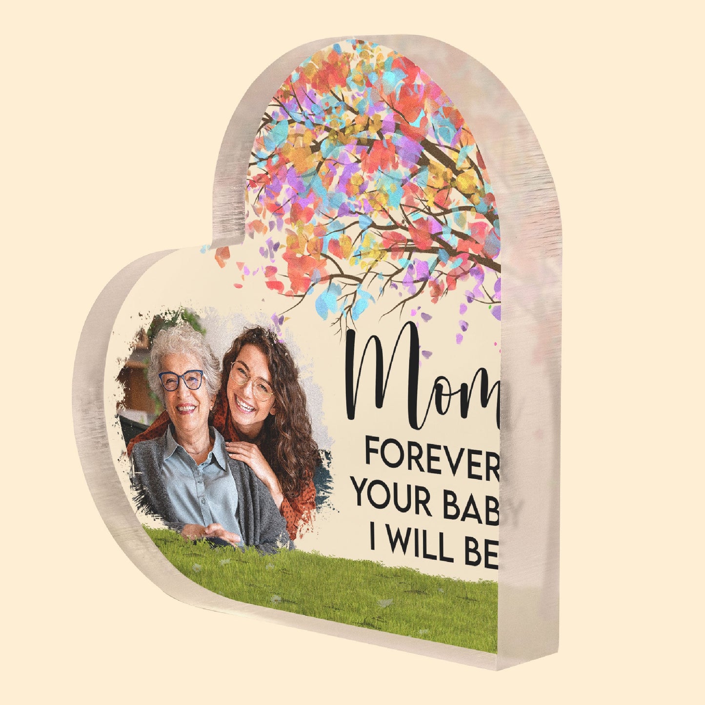  Forever Your Baby, Mom - Personalized Acrylic Photo Plaque
