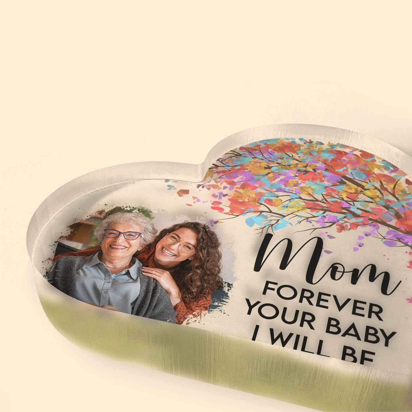  Forever Your Baby, Mom - Personalized Acrylic Photo Plaque
