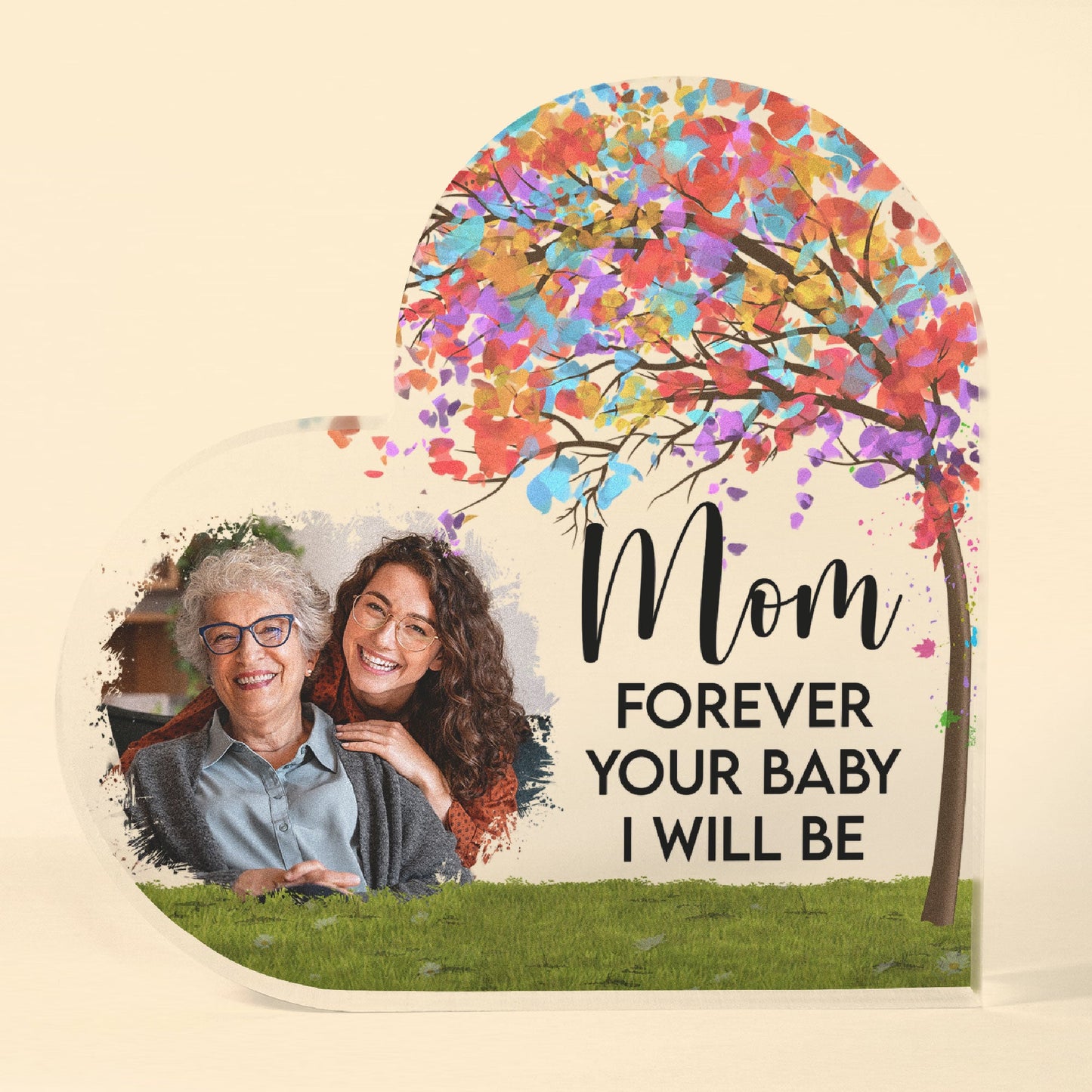  Forever Your Baby, Mom - Personalized Acrylic Photo Plaque