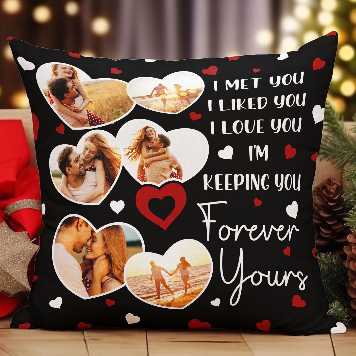Forever Yours - Personalized Photo Pillow (Insert Included)