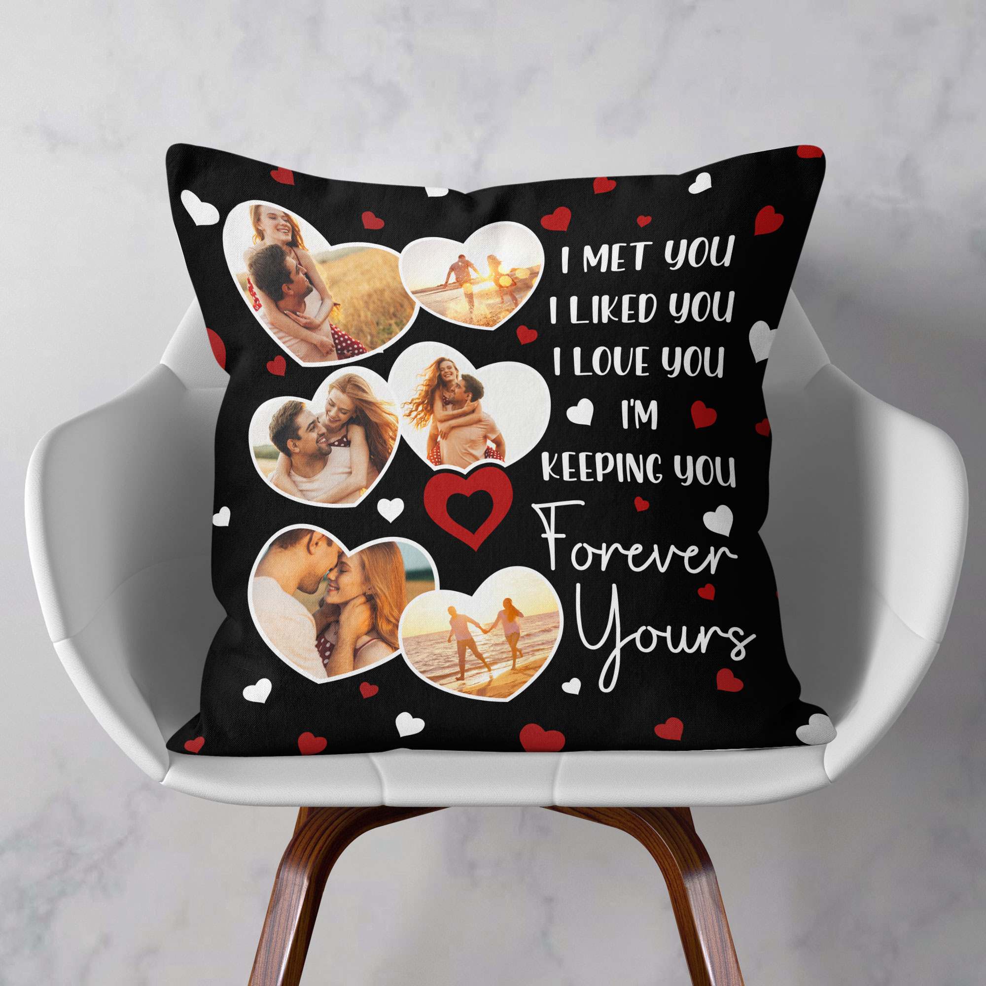 Forever Yours - Personalized Photo Pillow (Insert Included)