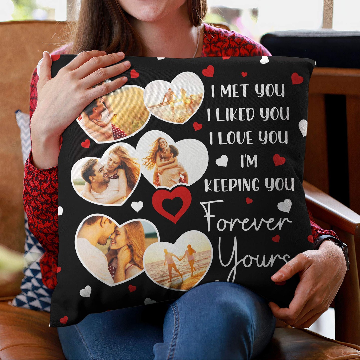 Forever Yours - Personalized Photo Pillow (Insert Included)