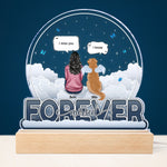 Forever Missed - Personalized 3D LED Light Wooden Base - Memorial Gift For Dog Lovers, Dog Mom, Dog Dad