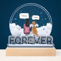 Forever Missed - Personalized 3D LED Light Wooden Base - Memorial Gift For Dog Lovers, Dog Mom, Dog Dad