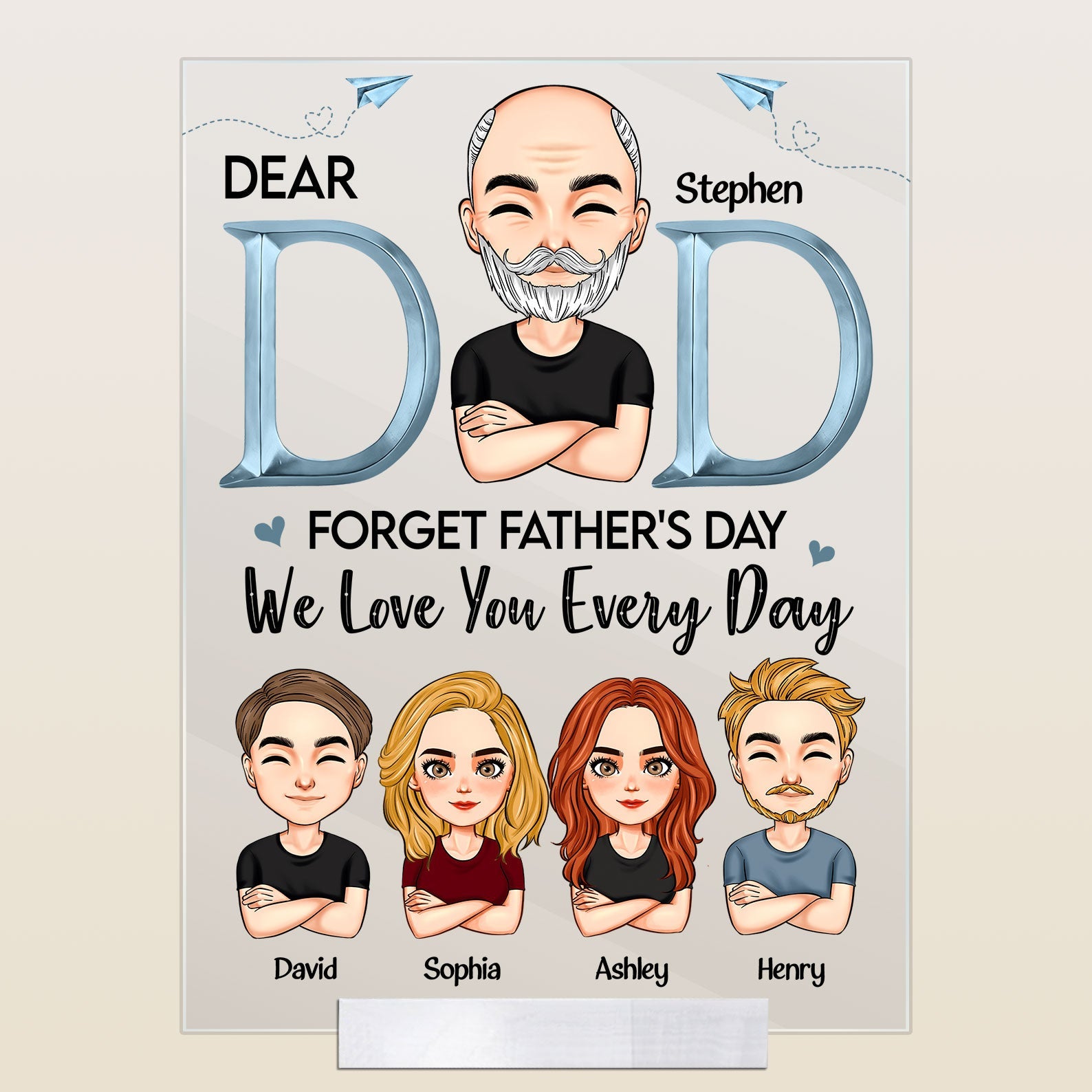 Dad - We’re Awesome Thank You - Personalized Acrylic Plaque