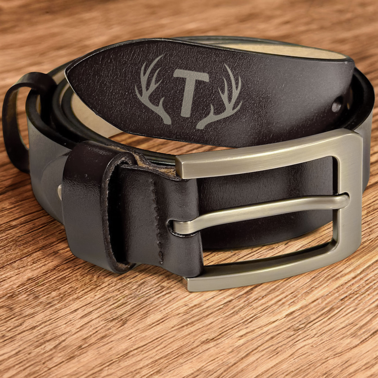 Forget Father's Day We Love You Every Day - Personalized Engraved Leather Belt