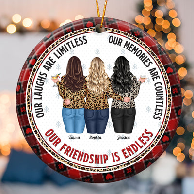 Friend Ornament 2026 Our Friendship Is Endless - Personalized Ceramic Ornament