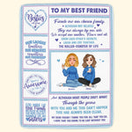 Friends Are Our Chosen Family Friendship - Personalized Blanket