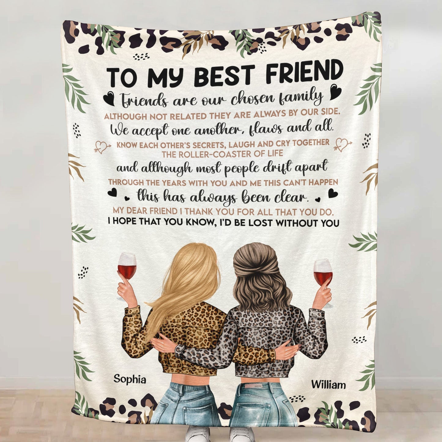 Friends Are Our Chosen Family - Personalized Blanket