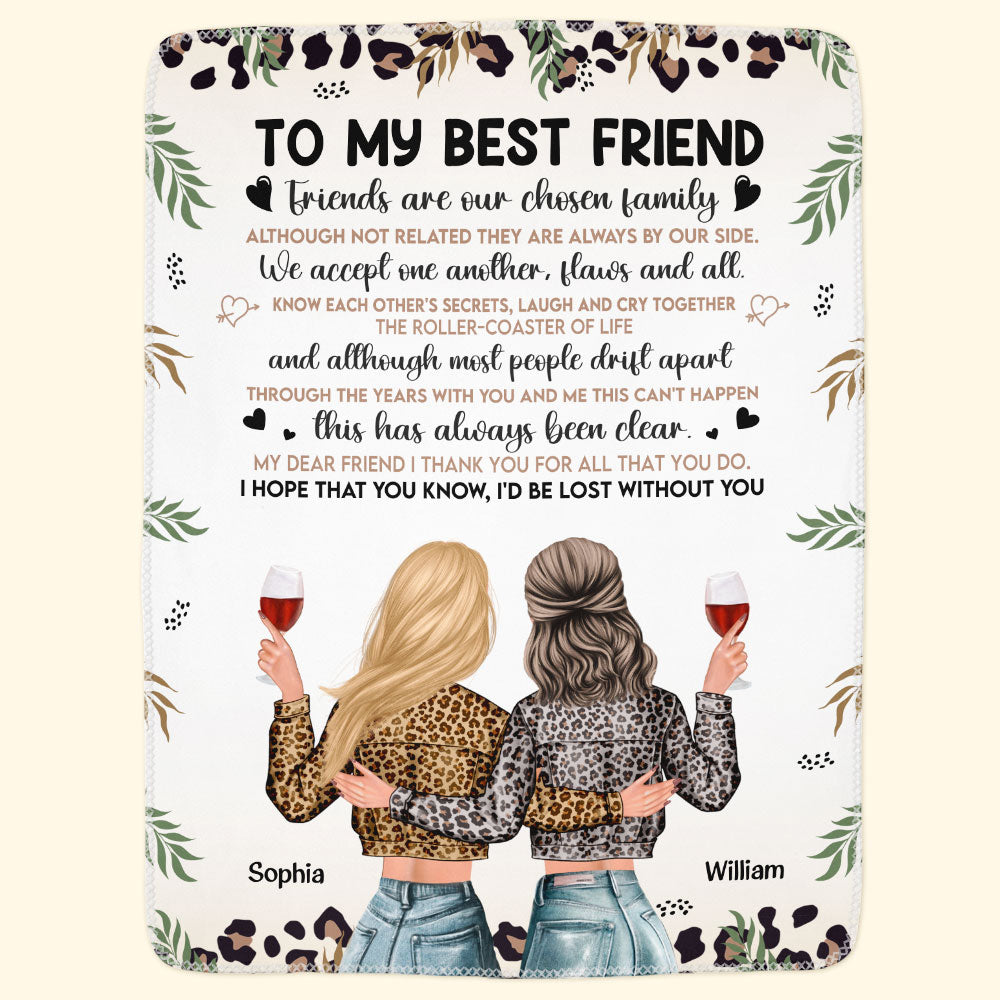 Friends Are Our Chosen Family - Personalized Blanket