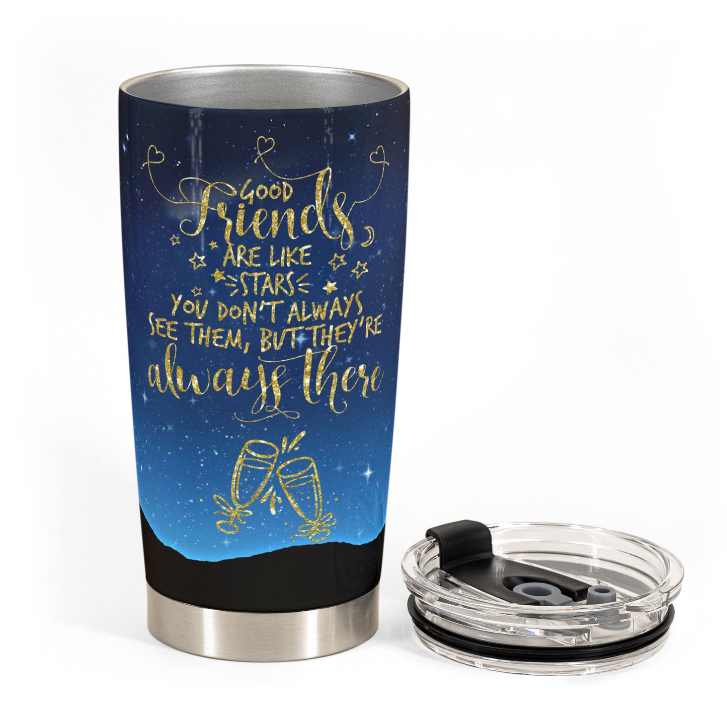 Friends Don't Let Friends Drink Alone - Personalized Tumbler Cup - Gift For Friends