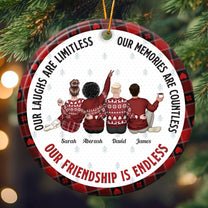 Friends Ornament - Our Friendship Is Endless - Personalized Friends Ornament