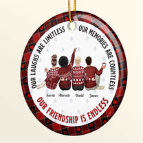 Friends Ornament - Our Friendship Is Endless - Personalized Friends Ornament