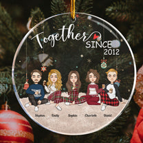 Friends Together Since - Personalized Circle Acrylic Ornament