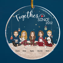 Friends Together Since - Personalized Circle Acrylic Ornament