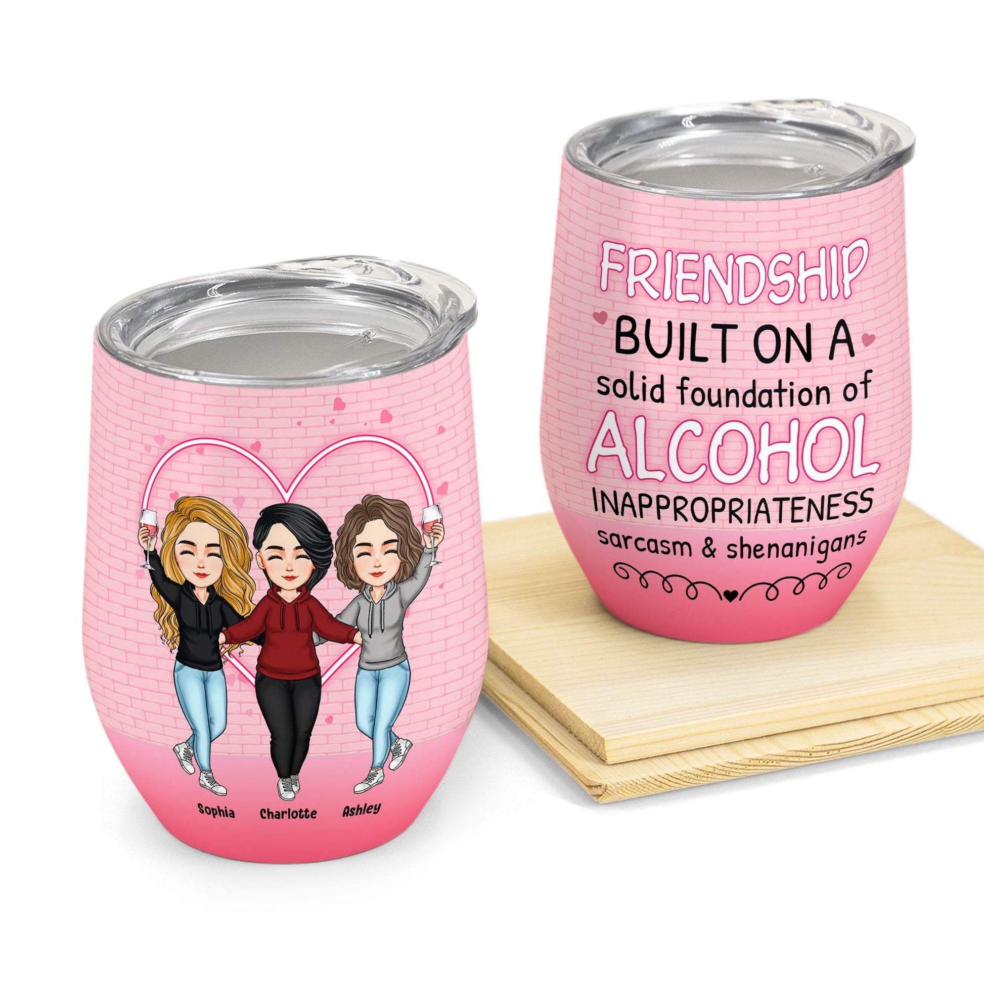 Orange Poi Personalized Best Friend Tumbler Here's To Another Year Of  Bonding Over Alcohol Tumbler,Y…See more Orange Poi Personalized Best Friend