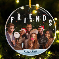 Friendship - Personalized Circle Acrylic Photo Ornament