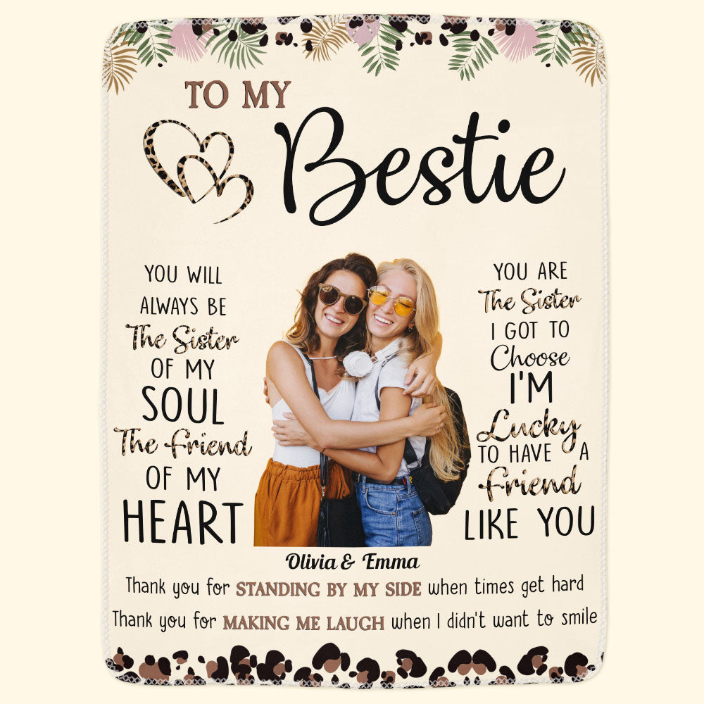 Friendship Thank You For Standing By My Side - Personalized Photo Blanket