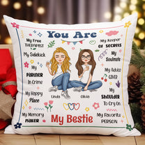 Friendship You Are My Sidekick My Partner In Crime - Personalized Pillow