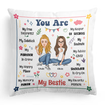 Friendship You Are My Sidekick My Partner In Crime - Personalized Pillow