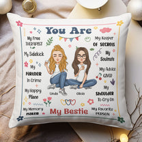 Friendship You Are My Sidekick My Partner In Crime - Personalized Pillow