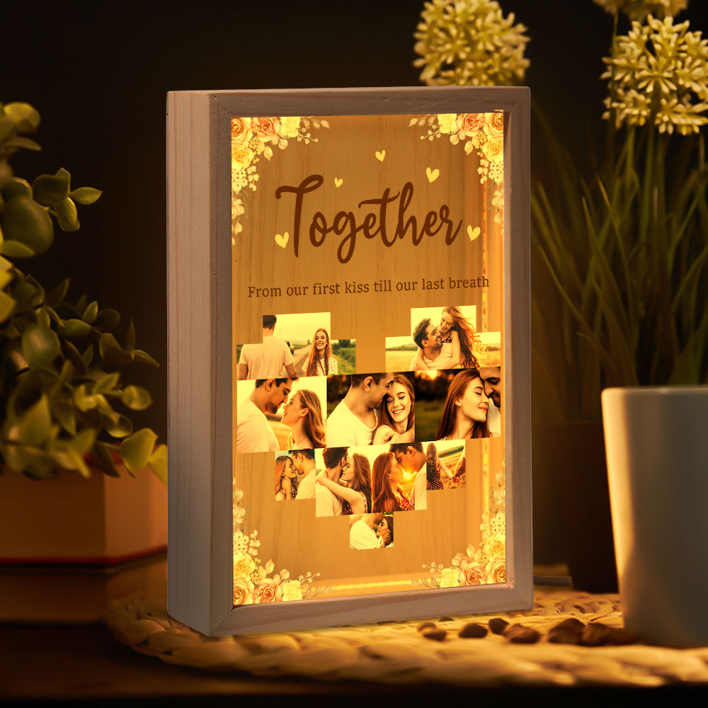 From Our First Kiss Till Our Last Breath - Personalized Photo Frame Light Box