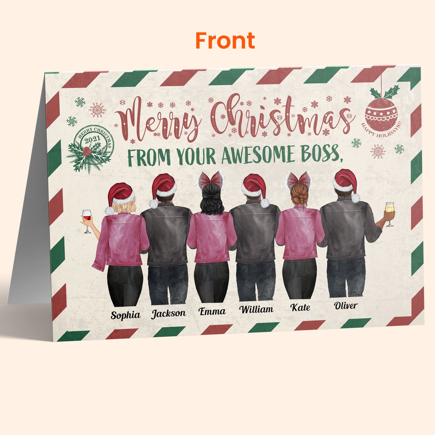 From Your Greatest Colleague - Personalized Folded Card - Christmas Gift For Work Besties