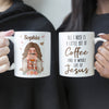 Fueled By Coffee And Jesus - Personalized Mug - Birthday Gift For Coffee Lovers, Christians