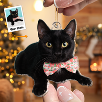 Funny Cat Gifts For Cat Lovers - Personalized Acrylic Photo Ornament