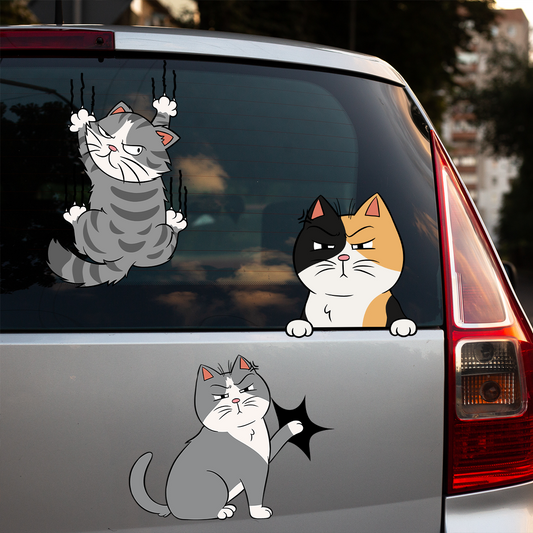 Funny Cats - Personalized Photo Car Decal