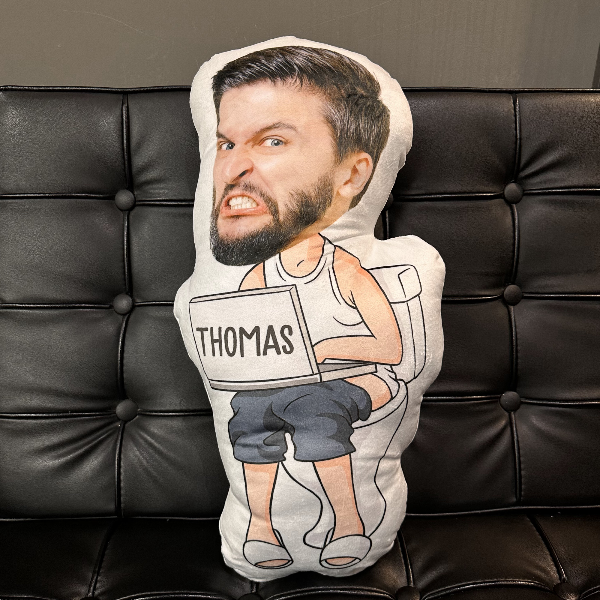 Funny Dad Doing Dad Sh*t Custom Face - Personalized Photo Custom Shaped Pillow