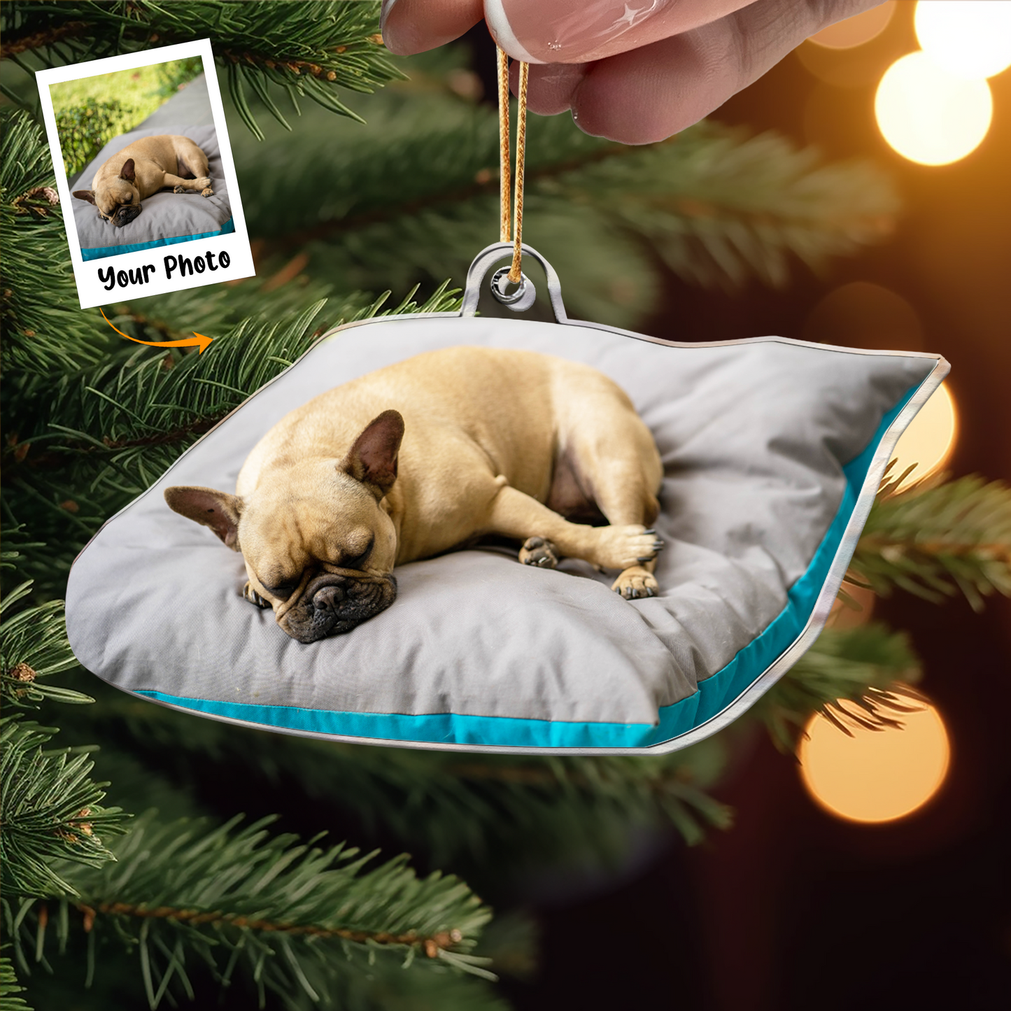 Funny Dog Gift For Dog Lovers - Personalized Acrylic Photo Ornament